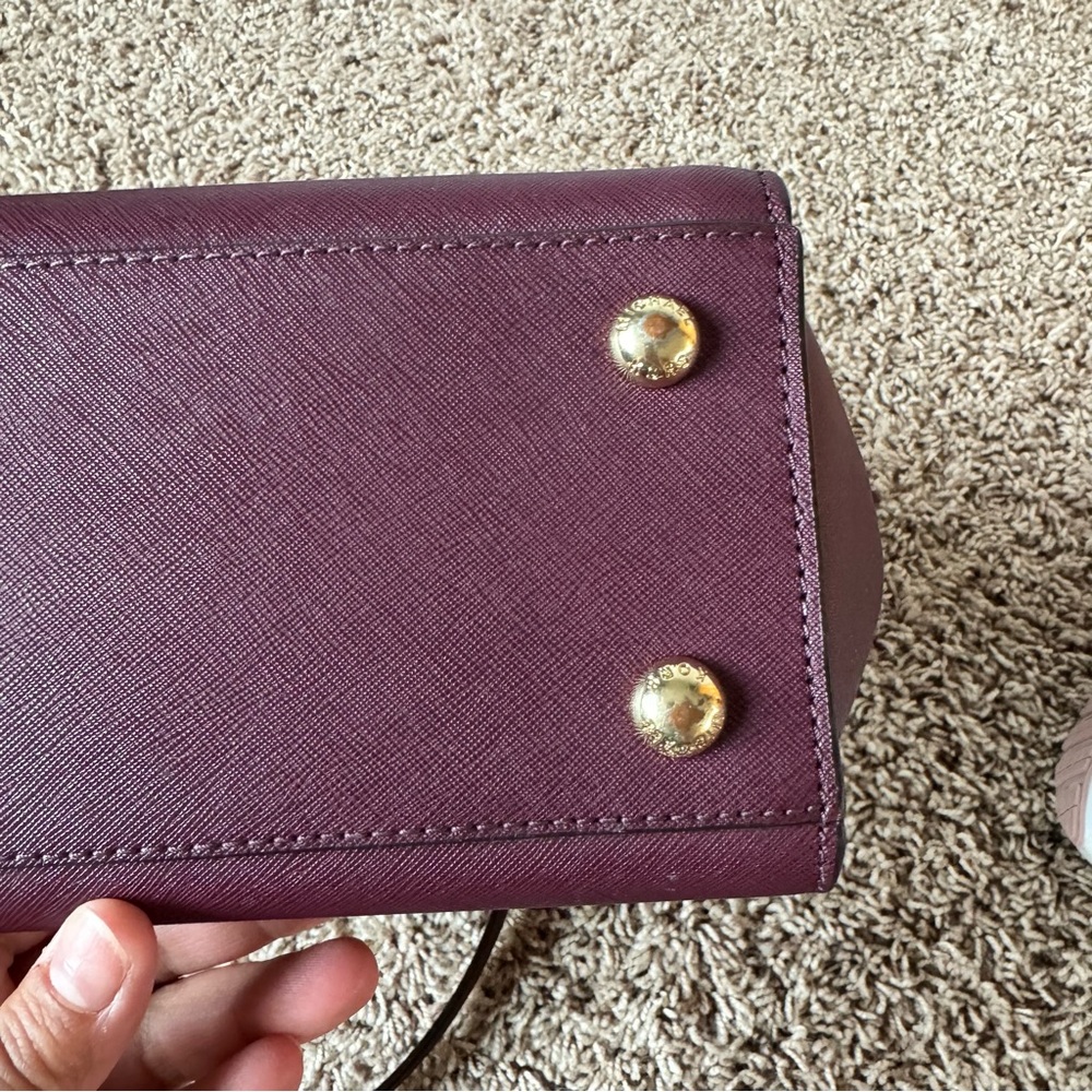 MICHAEL Michael Kors Burgundy Dee Dee Convertible Tote Bag - Picture 12 of 14